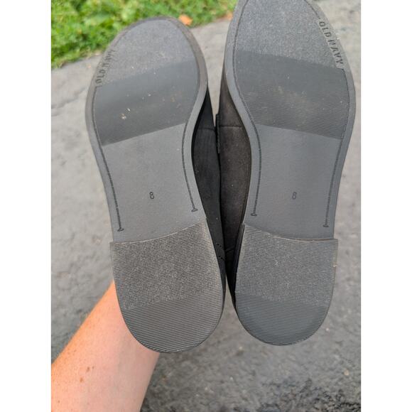 Old Navy Women's Black Faux Suede Penny Loafers Sz 8 Flats Slip On Shoes NWT - Picture 6 of 7